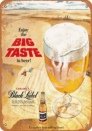 

Металлический знак-черная этикетка Carling 1959 пиво-винтажный вид