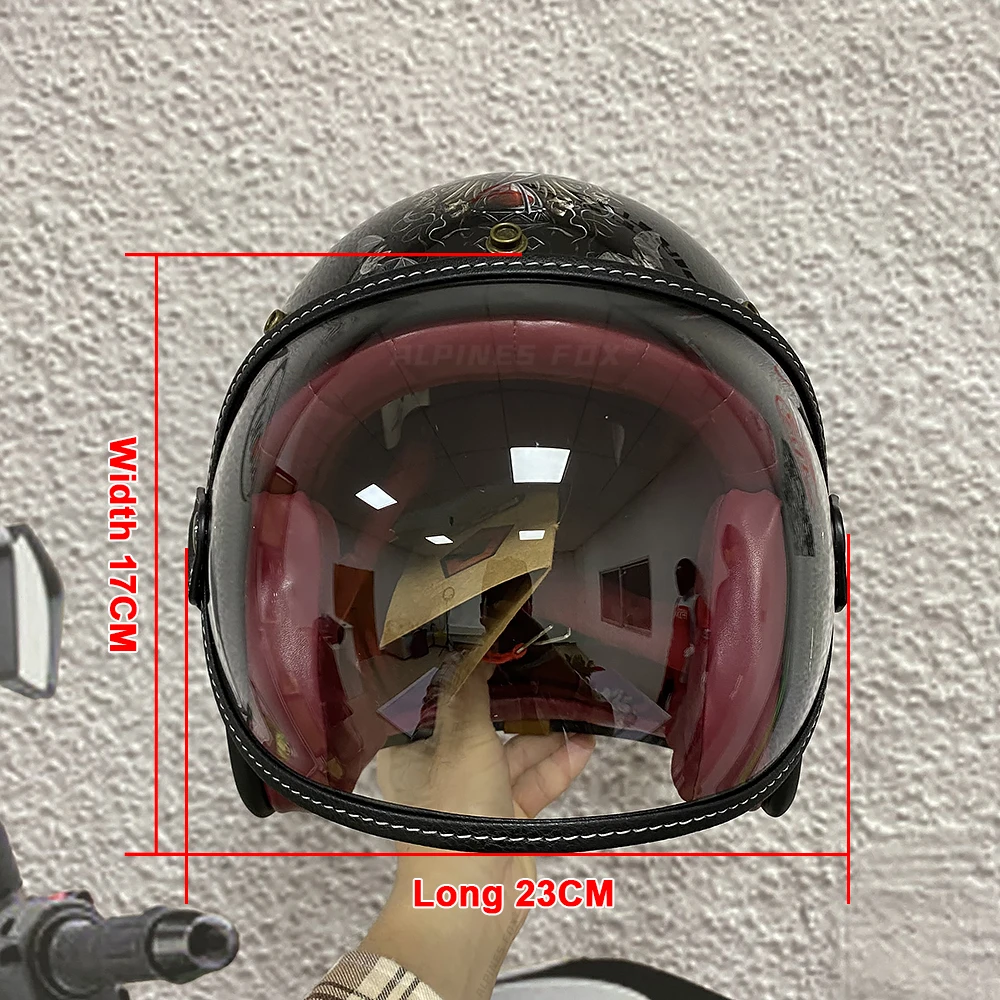 Visiera Bubble Per Casco Moto Universale – 3 Pulsanti, Antigraffio E UV, Per Casco Aperto E Scooter