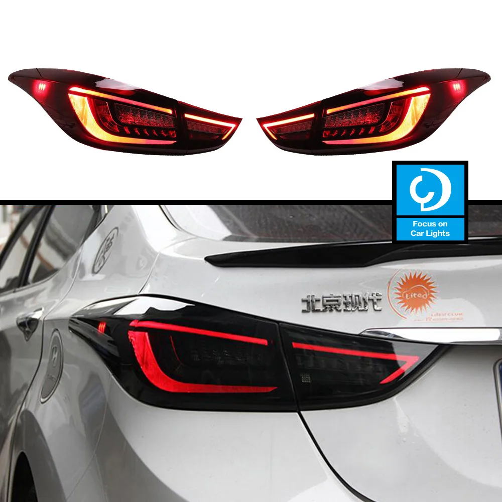 

Taillights Styling for Hyundai Elantra Taillights 2011-2016 LED DRL Running Signal Brake Reversing Parking Lighthouse Facelift