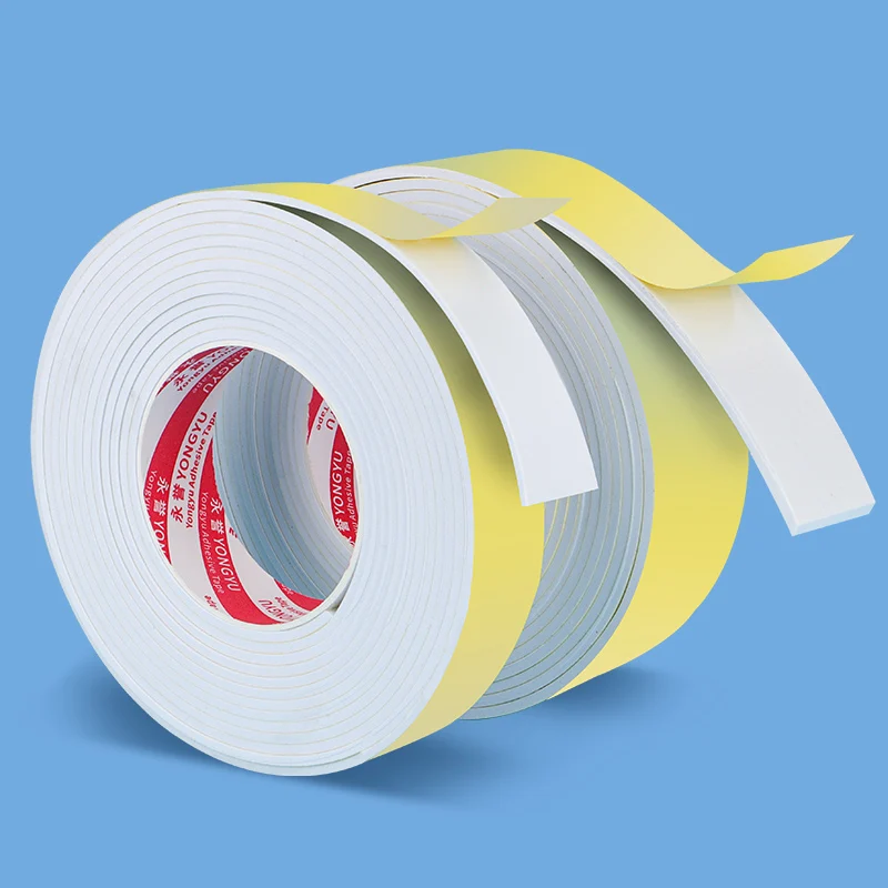 Single Side White Foam Eva Tape Anti-Collision Buffer Door And Window Windshield Car Sound Insulation Seal Foam Waterproof Shock single sided foam tape eva sponge tape