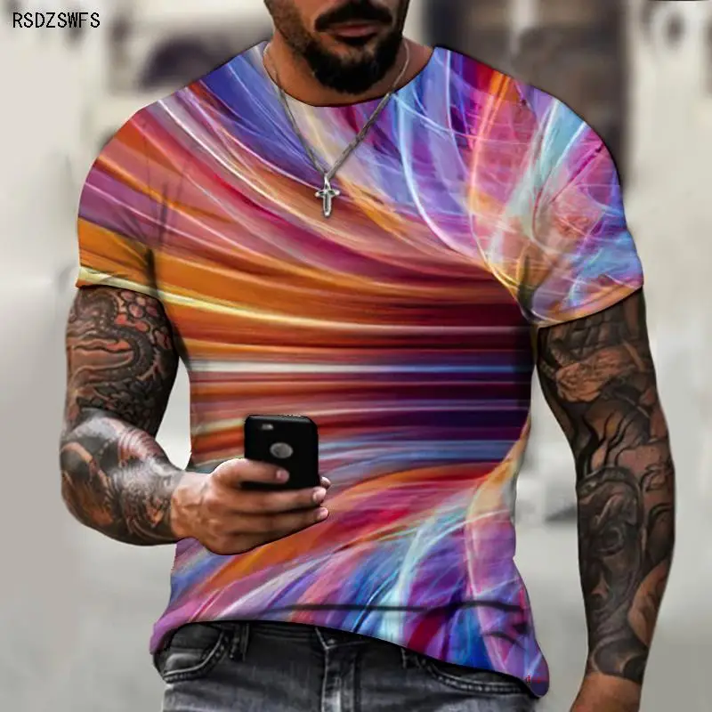 Sd1296734d85b4a60a22bde434dc5e878s - Short Sleeve Tech Swirl Digital Information 3D T-shirt