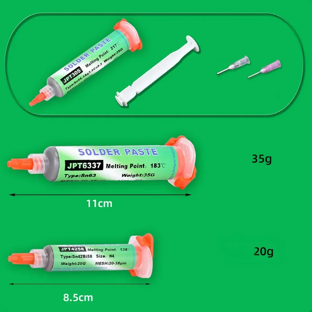 Needle Tube Solder Paste 138/151/183℃  USB LED BGA Welding Tool Set Tail Plug Maintenance Syringe Flux 20g