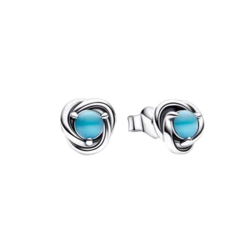 925 Silver Plated Twelve birthday stones Earrings Stud Fit Original Charms Diy For Women Accessories silver stud earrings,silver earrings,womens earrings