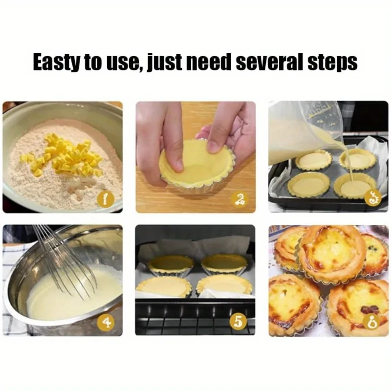 Premium Aluminum Nonstick Egg Tart and Mini Cupcake Baking Mold Reusable Dessert Pan for Cookies Puddings Ideal for Home Kitchen
