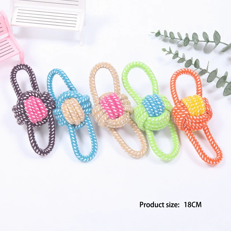Durable Dog Chew Rope Toy Knot Ball For Small Puppies Bite Resistant Molar Teeth Cleaning Self Play Boredom Relief Pet Supplies Sd12997917ba34bf8b750544123243ba2e