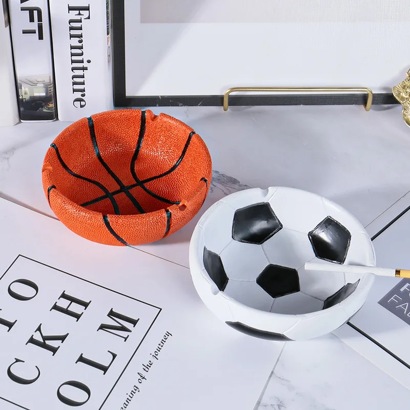 

Football Basketball Ashtray Nordic Style Coffee Table Table Decoration Home Living Room Office Resin Pendulum Jewelry Gift