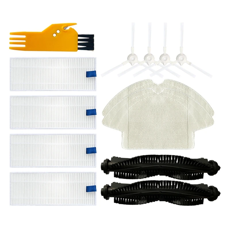 

13PCS For Qihoo 360 S6 Roll Brush HEPA Filter Main Brush Side Brush Mop Cloth Robotic Vacuum Cleaner Parts Accessories