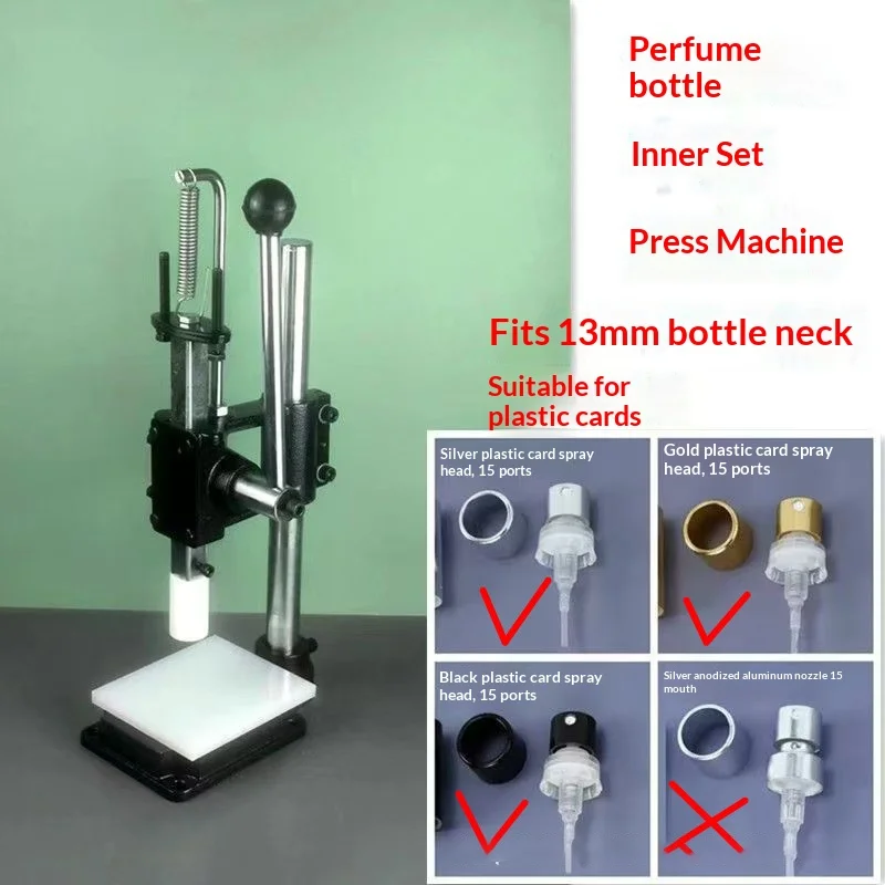 Manual Perfume Bottle Crimper Capping Machine 13mm/15mm Universal Clamp for 1ML-