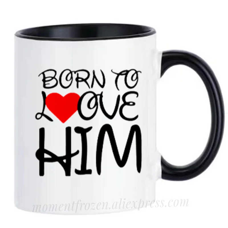

Кружки с надписью «Born to Love He» для пары, мужа, жены, бойфренда, девушки, кофейная чашка, молочная посуда, посуда для напитков, домашний декор, подарки на день Святого Валентина