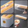 2 In 1 Food Film Dispenser Wrap Dispenser With Cutter Storage Box Aluminum Foil Stretch Film Cutter Kitchen Accessories 5