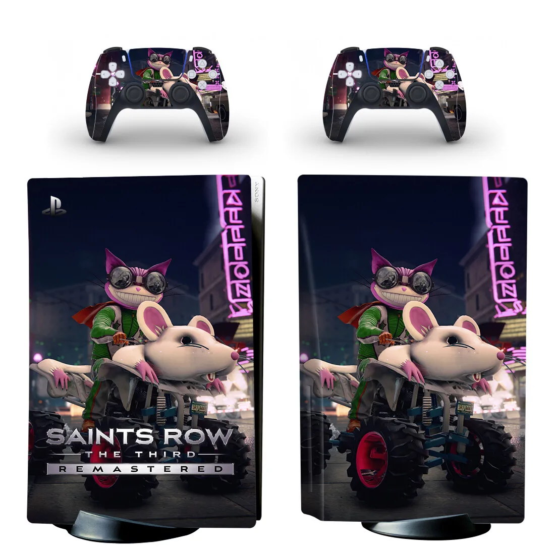Saints Row The Three Remasted Ps5 Disc Skin Sticker Decalcomania Cover Per Console E Controller Ps5 Disk Skin Sticker Vinyl