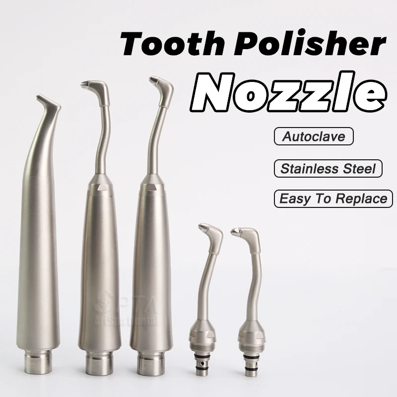 Punte Degli Ugelli Di Ricambio Per Lucidatrice Dentale Sandblaster Flusso D'Aria Dentale Unità Di Profilassi Testa Accessori Per Lo Sbiancamento Dei D