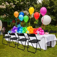 20 Pcs Plastic Folding Chair Steel Folding Dining Chairs Folding Chairs Bulk Fold up Event Chair Portable Commercial Chair 2