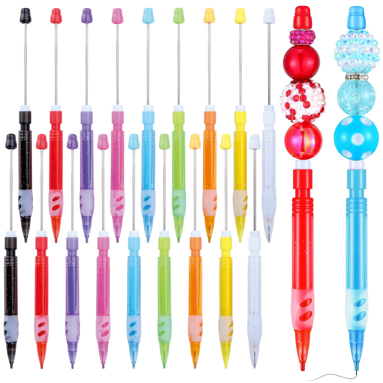 10pcs valentine s day heart beaded ballpoint pen diy beadable pens for writing student pen office school supplies 90Pcs  Beadable Pencil Bead Everlasting Pencils Pencil for Writing Drawing DIY Gift Home Office School Supplies