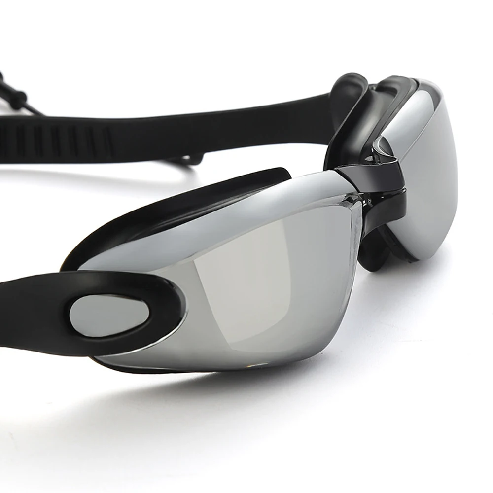 Swimming Goggles Adults Swim Glasses with Earplug Men Women Anti-fog Waterproof Swim Eyewear Pool Diving Training Race Glasses