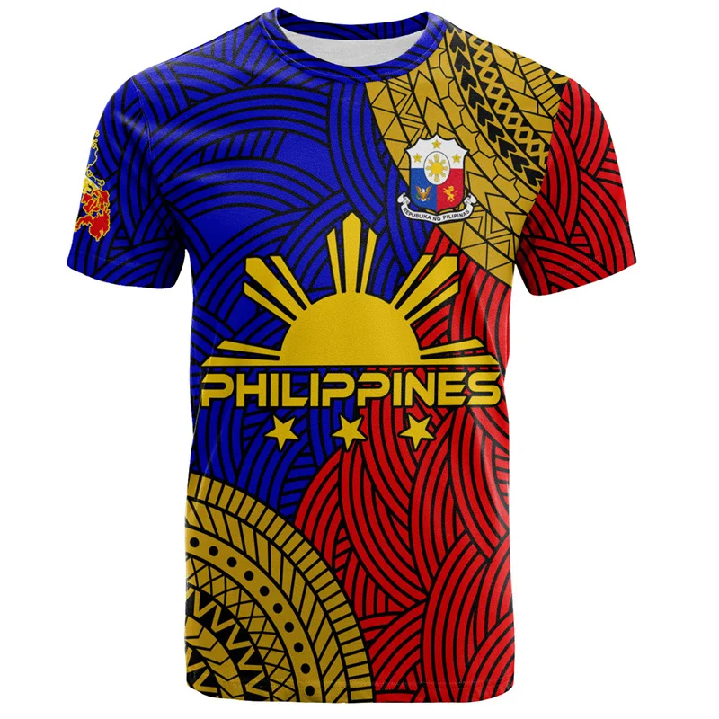 

3D Printing Philippines Filipinos T Shirt Philippines IndependenceDay Graphic Tee Shirts Kid Fashion Vintage Short Sleeves Tops