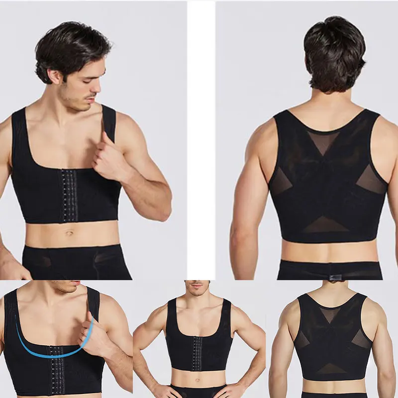 Mens Body Shaper Compression Vest Abdomen Shapewear Tummy Slimming Sheath Gynecomastia Shapers Corset Tank Tops