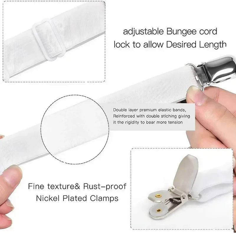 Bed Sheet Clips Elastic Non-Slip for Fitted Sheets Sofa Covers