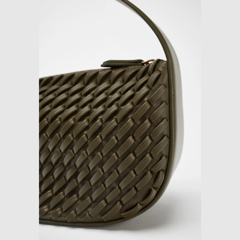 Women Daily Shoulder Adjustable Strap Woven Simple Hobo Solid Color Stylish Shoulder Bag Shopping Bag