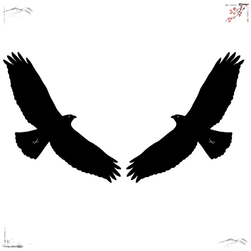 

13,6x15,1 см 2X EAGLE RAPTOR BIRD (1 правое и 1 левое) виниловые автомобильные наклейки