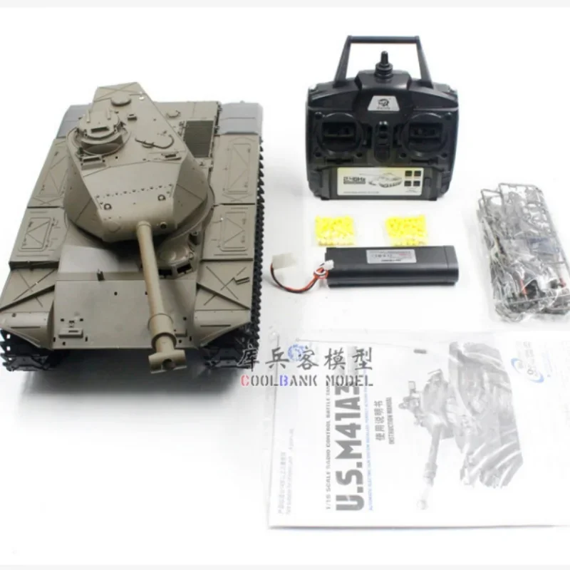 1:16 Remote Control Light Battle Tank Henglong American M41 Walker Bulldog Simulation Model RC Toy Multi-Function Battle Gift 3