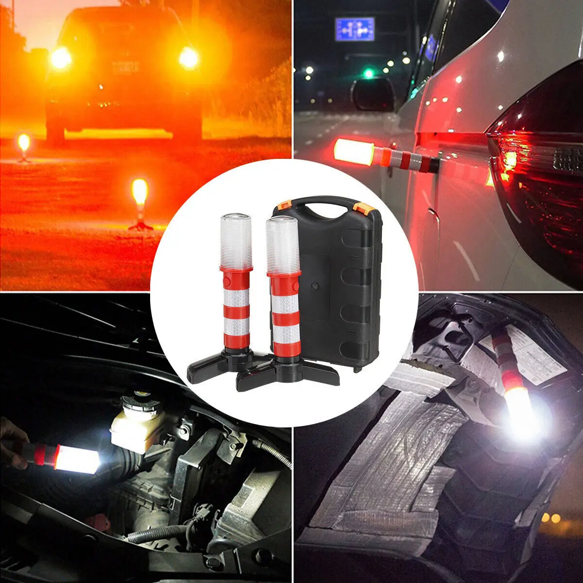 2Pcs Car Led Spia Di Emergenza Flash Light Dash Lampada Stroboscopica Spia Accessori Per Luci Auto