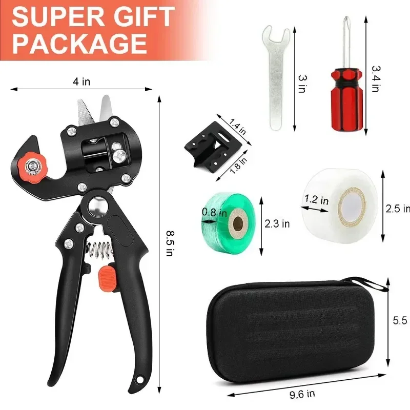 2-in-1 Grafting Tool Kit Garden Pruner Tools with Replacement Blades Plant Branch Vine Fruit Tree Cutting Tool Kits Scissors Garden trimming scissors,garden hand tools