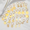 Anniyo Small Earrings for Women Girls Gold Color and Stainless Steel Kiribati Earring Island Style Jewelry #034021 2
