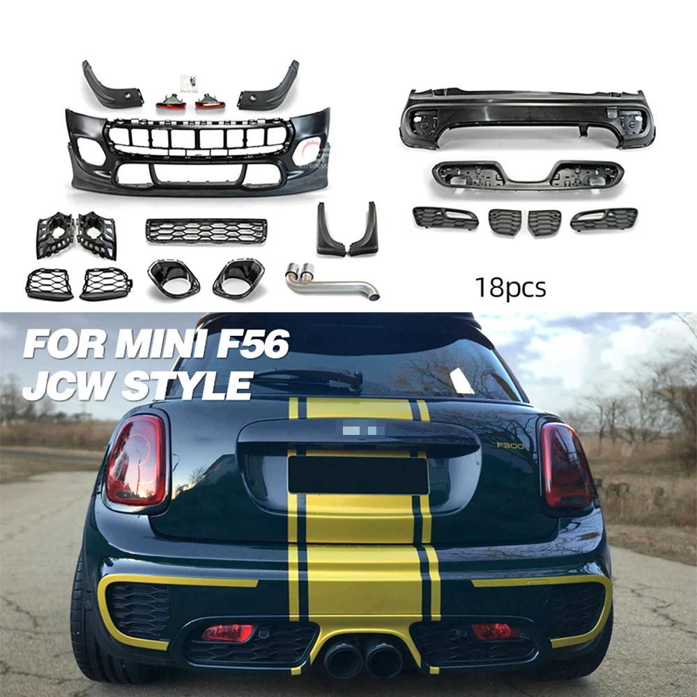 

Body Surrounds For BMW Mini F56 Cooper Modified JCW Front And Rear Bumper Exhaust PP Material Kit Car Accessories