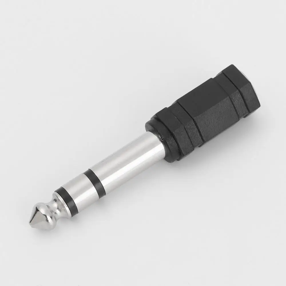 Portable 3.5mm Jack to 6.35mm Stereo Headphone Adaptor Connector Converter 6.3mm Audio Head Microphone Converter Plug