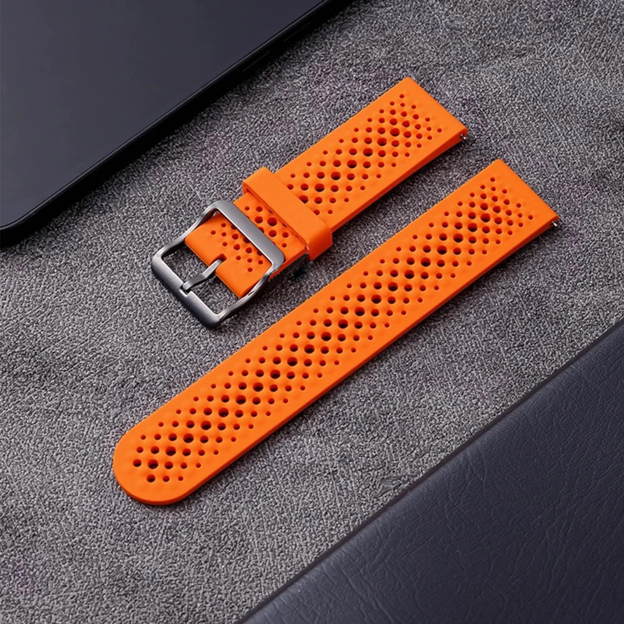 Colorful Silicone Strap Wristband, 20mm/22mm