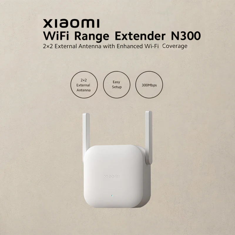 Xiaomi Wifi Range Extender Versão Global Amplificador Inteligente Plug ue Antenas Externas até 300mbps N300 2.4g - Imagem 6