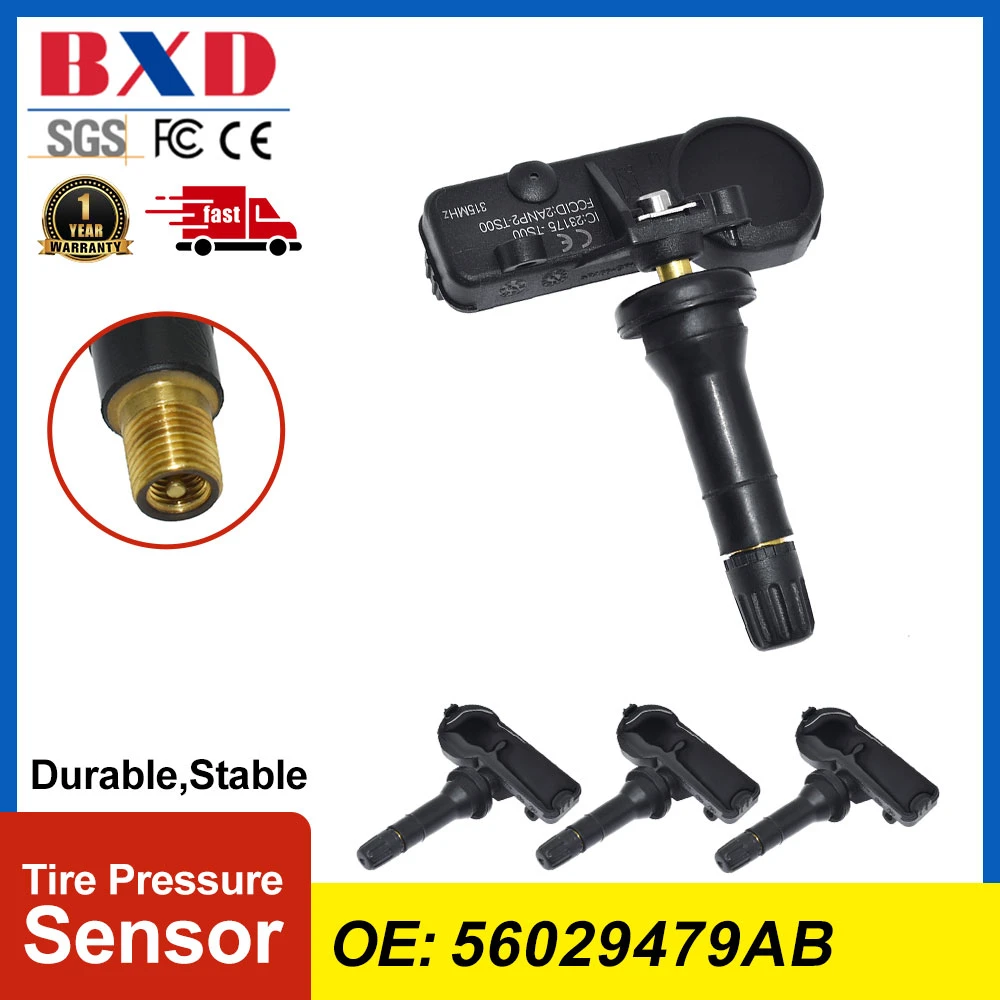 1/4pcs Tpms Tire Pressure Monitor Sensor 56029479ab For Chrysler Aspen