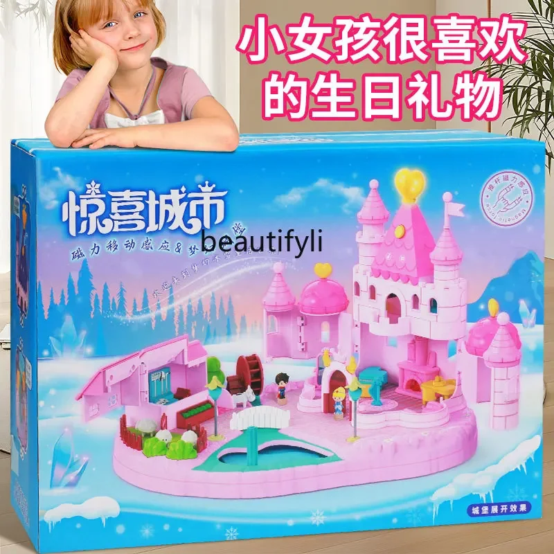 Toy girl 3 a 6 year old girl magnetic play castle birthday gift