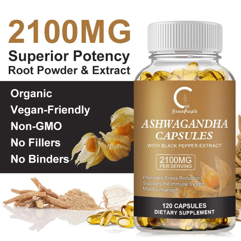 Organic Ashwagandha Extract Capsule Anti-oxidation Lipid-lowering Decompression Improving Sleep Enhancing Immunity ashwagandha supplement