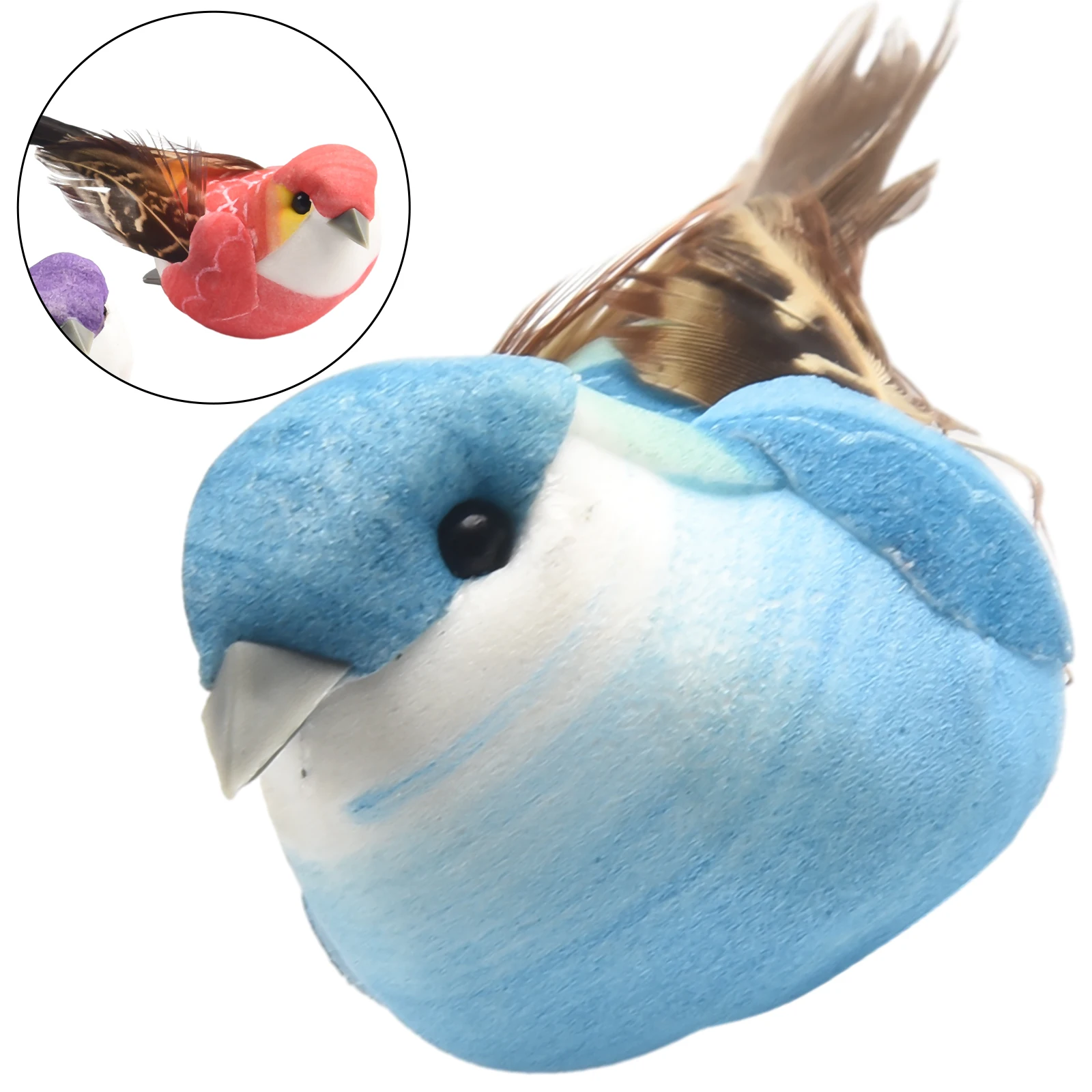 

Fake Woodland Gift Feather Bird Perched Bird model Decor DIY Xmas Tree Decor Durable Portable Fashion High quality