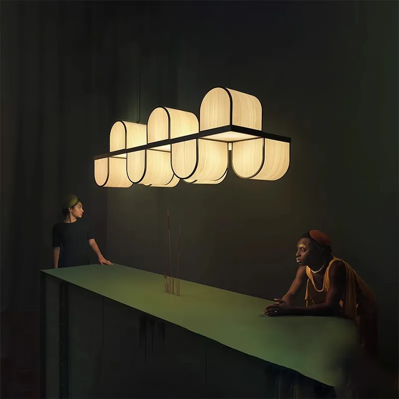 

Modern minimalist fabric branched light luxury chandelier, living room, villa, homestay, American style villa, hotel light