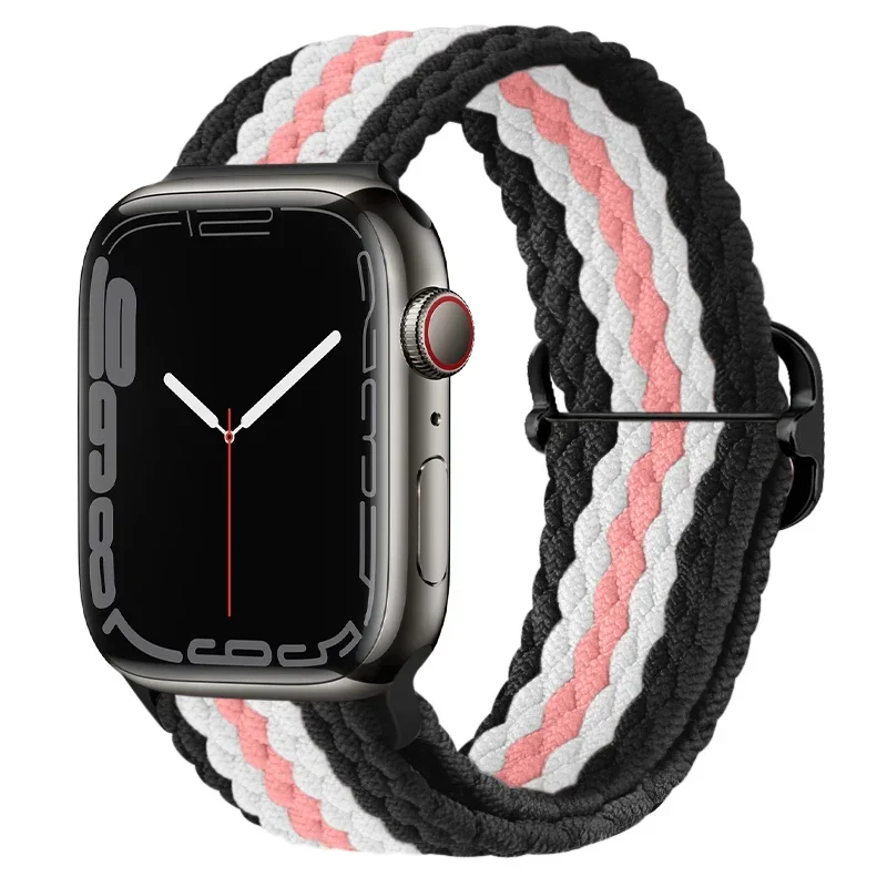 Adjustable Braided Nylon Elastic Watch Strap