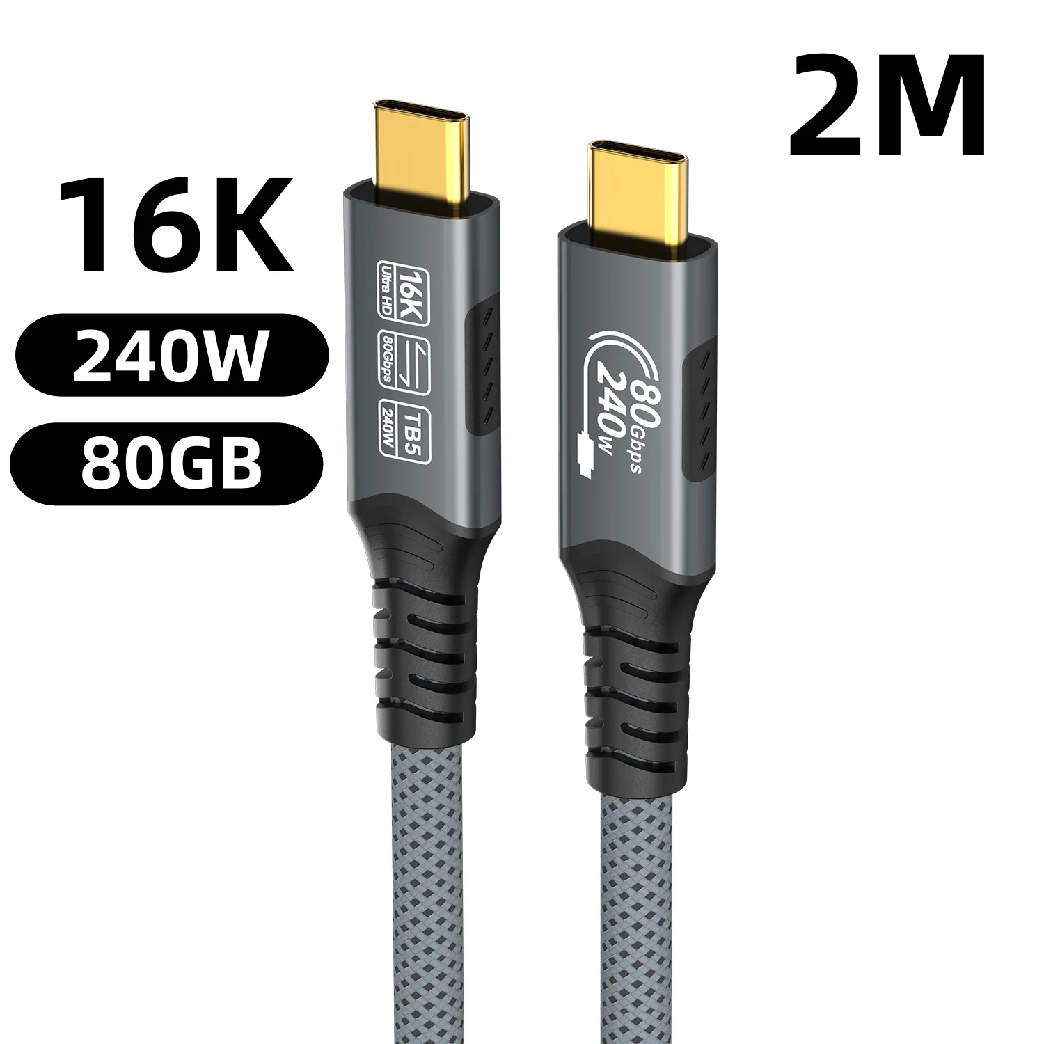Ultra High-Speed 8K USB4 Cable with 240W Fast Charging and Data Transfer