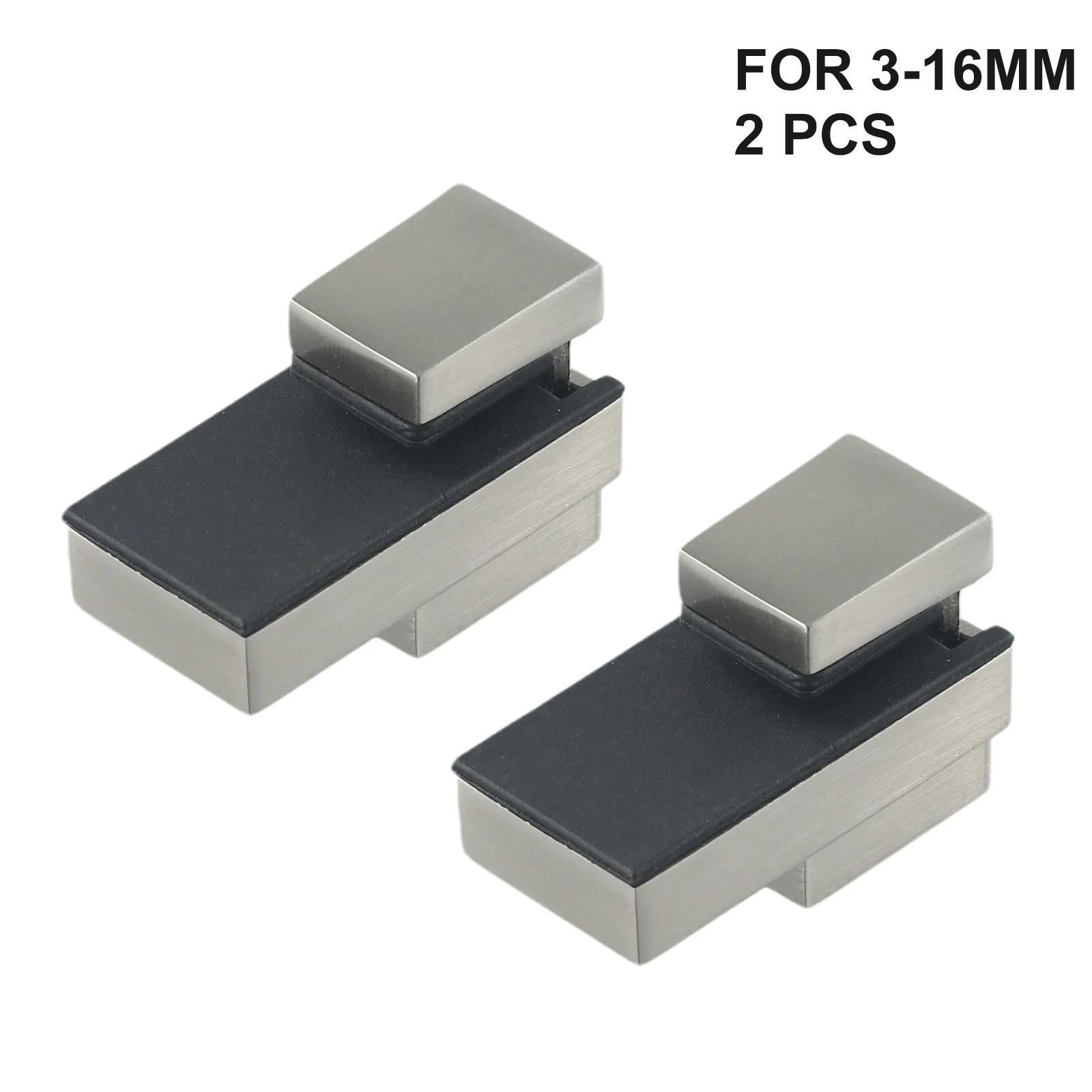 Description Picture 2 of item2 PCS Glass Shelf Brackets Zinc Alloy 5kg Load Capacity Rust-proof Wall Mount Adjustable Clamp For 3-16mm Glass Bathroom Kitchen