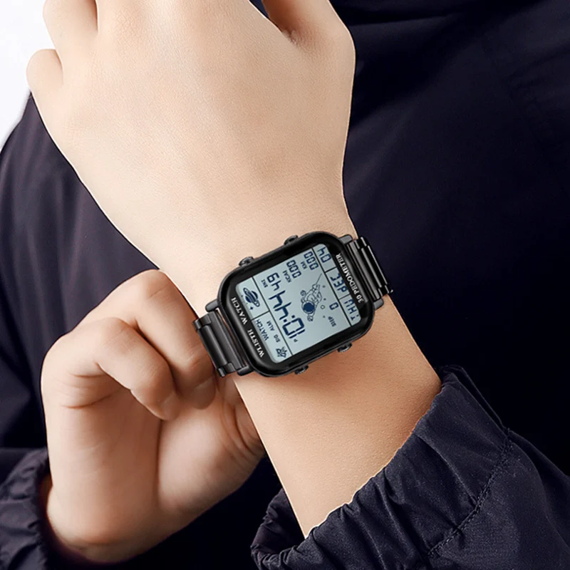 Men's Digital Sports Watch with Stopwatch, Countdown Timer, Calendar, and Pedometer