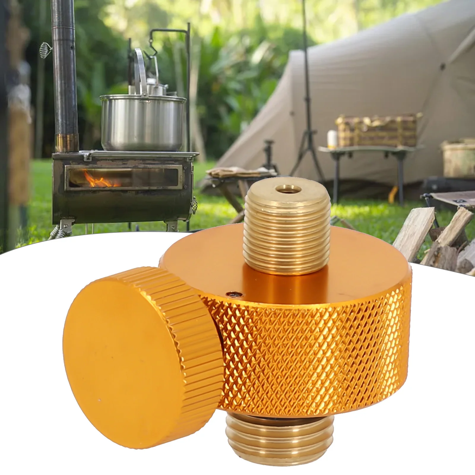 

Stove Head Adapter Air Tank Converter Camping Golden Liquefied Gas Cylinder 2022 New Camping Stove Accessories