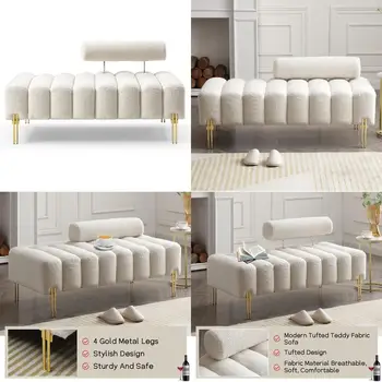 Teddy Fleece Upholstered Accent Loveseat 1