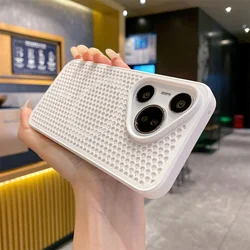 Magnetic Heat Dissipation Breathable Mesh Case for Huawei Mate 50 (White)