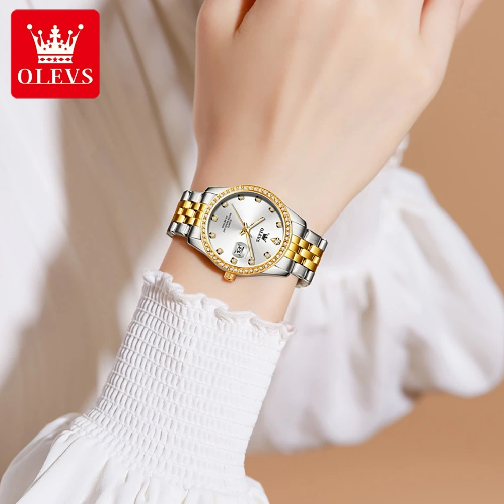 OLEVS ساعات نسائية 3629L العلامة التجارية الفاخرة...