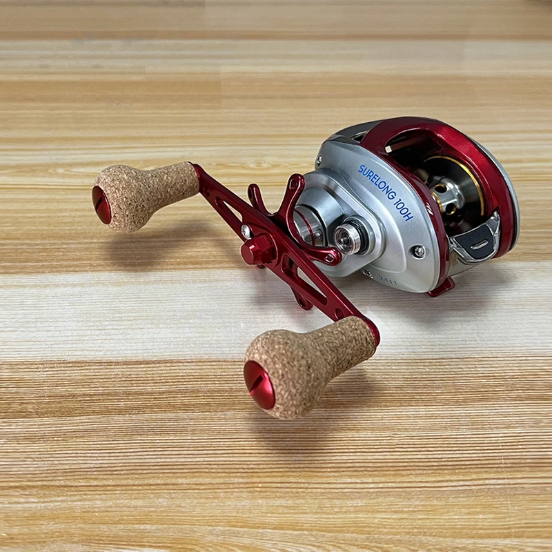 kawa 1pc Fishing Reel Handle Knob Rubber Soft Wooden Knob For D/S Reel Include 2pc Bearings Weight 8g/pc DIY Reel Knob Accessory