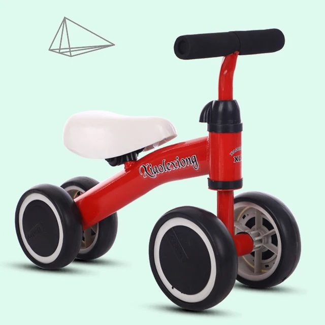Mini Bike Kids Bicycle with 4 Wheels Balance Pedal Toy Learning Walk Scooter Baby Infant Biking Learning Supplies 4