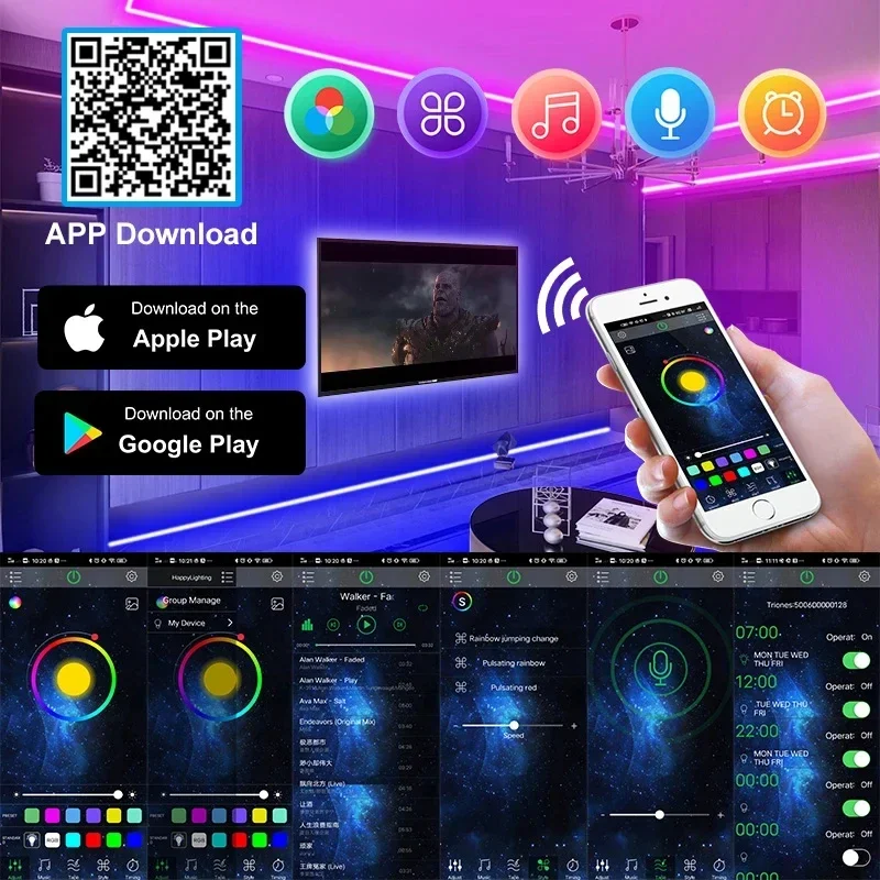 Tira de Luces LED RGB 5050 Flexible con Conexión USB y Control por App (1 m - 5 m) Sd12b739dbe924f968b46bb28816c19dbo