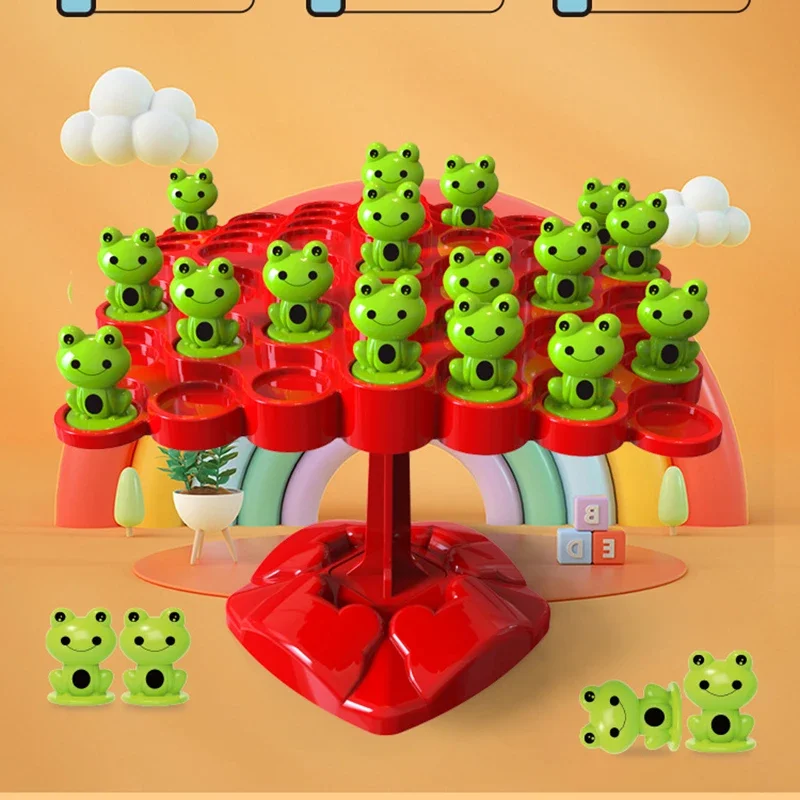 Montessori Math Toy Balancing Board Puzzle For Kids Frog Balance Tree Educational Parent-child Interaction Tabletop Game Toys 4