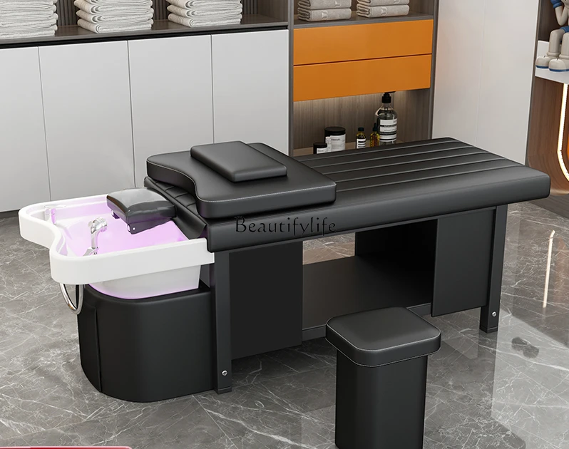 

Ceramic Basin Thai Head Therapy Shampoo Chair Beauty Salon Special Water Circulation Fumigation Massage Couch